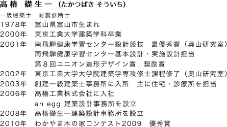 　高椿 礎生一（たかつばき そういち）